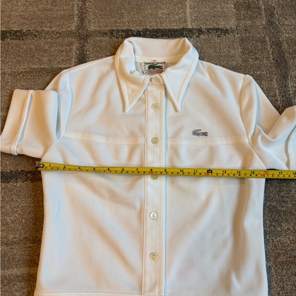 Vintage Lacoste white polo shirt size 40 EU / large gray crocodile - Picture 10 of 13